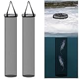 Vincreem 2 Pcs 35.4'' Ice Fishing Well Portable Ice Fish Catching Basket for Fish Lightweight Fish Storage Net Bag Kayak Fishing Accessories Live Fish Fishing Bucket Storage Cage