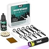 Ailiaili Fishing Rod Tip Repair Kit, Complete Supplies for Fishing Pole Tip Replacement with 10 Sizes Top Eyelets, Glue, UV Flashlight, Wrapping Thread, Easy&Quick Repair Broken Fishing Accessories