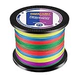 Braided Fishing Line Abrasion Resistant Superline Zero Stretch&Low Memory Extra Thin Diameter Multicolor 327Yds,20LB