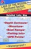Lake of The Woods Southwest Section Fishing Map