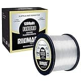 RIKIMARU Fluoro Fishing Line, 100% Fluorocarbon Coated Fishing Line (Clear, 10LB/0.28mm/1200Yds)