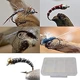 45 Flies | Midge Assortment | Mustad Signature Fly Hooks Including Rainbow Warriors, Zebra Midges, WD40 and RS2 Emergers in Hook Sizes 18, 20 and 22