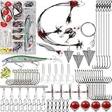 Saltwater Fishing Gear, 131pcs Saltwater Surf Fishing Tackle Kit