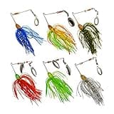 Bass Spinner Baits,6 Pcs Fishing Lures Spinner Baits,Spinner Baits for Bass Fishing,Trout Salmon Hard Metal Spinnerbaits by Free Fisher