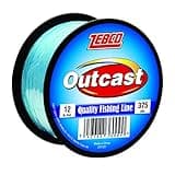 Zebco Outcast Monofilament Fishing Line, 375-Yards, 12-Pound, Low Memory and Stretch, High Tensile Strength, Blue