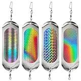 4 PCS Fishing Dodger Flashers Trolling Flasher Lures Salmon Skateboard Fishing Gear