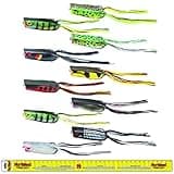 Northland Fishing Tackle Reed Runner Weedless Hollow Body Topwater Popping Frog Kit for Bass Fishing, Variety of Colors, 1.75" Length