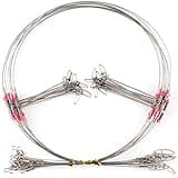 Fishing Leader Catfish High Low Rig Bottom Rigs Surf, Double Drop Wire Leader with Snap Swivel Stainless Steel High-Strength Fish Catfishing Tackle Accessorie Gear for Lure Hooks for Saltwater