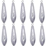 Drop Shot Fishing Weights Sinkers Teardrop Weights Bass Fishing Sinkers for Freshwater Saltwater Fishing Gear 1oz to 8oz
