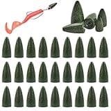 Fishing Weights Sinkers, Bullet Fishing Weights Worm Sinkers Painted Slip Sinkers for Bass Fishing Texas Rigs Carolina Rigs Saltwater Freshwater Fishing Tackle