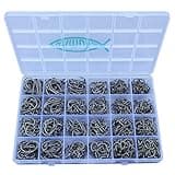 Freshwater Saltwater Bulk Fishing Hooks Set Worm Catfish Hooks Fish Gear Equipment Supplies(800 PCS)