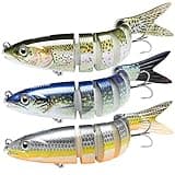 TRUSCEND Fishing Lures for Bass, Multi Jointed Segmented Swimbaits