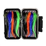 wifreo 10pcs/Box Fly Fishing Flies Dragontail Fly Combo Set, Assorted Color Muskie Bass Fishing Lure Pike Fly Marabou Trolling Bait Streamer