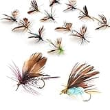 Lilureena 12 PCS Fly Fishing Flies Kit Fly Lure Butterfly for Trout Bass Salmon Saltwater Freshwater