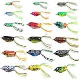 Croch Frog Lure Kit (18 PCS) - Multicolor, 3.81, 4.01, 4.49 inches - Trout & Panfish - High Carbon Steel Treble Hooks