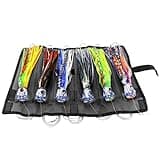 OCEAN CAT Trolling Lure Set of 6 6 inch Offshore Big Game Deep Sea Fishing Gear Mahi Trolling Lure for Marlin Tuna Mahi Dolphin Durado Wahoo Free Mesh Bag (6 in - Crystal Head - 6pcs)