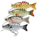 TRUSCEND Fishing Lures for Freshwater and Saltwater, Lifelike Swimbait for Bass, Trout, Crappie, Top Water Fishing Lure, 4-Piece Set