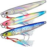 TRUSCEND Metal Fishing Jigs 40g, Full Hand-Polish Vertical/Casting Jigging Lure Bait for Walleye Bass Mackerel Pike Tuna Salmon Grouper, Fishing Jig Saltwater Freshwater, Deep Sea Fishing Spoons Lure