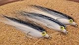 Cheat Code Saltwater Fishing Fly - Tarpon, Snook & Reds - 3 Pack - Hook #3/0… (3ct - Black & White #3/0)