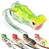 Syosisny 5pcs Topwater Frog Lure Set with Weedless Hooks, Soft Fishing Lures with Realistic Design, Perfect for Bass Fishing