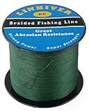 Braided Fishing Line, 4 Strands Super Strong PE Fishing Line 10LB/ 20LB/ 30LB/40LB for Saltwater and Freshwater, Abrasion Resistant, High Sensitivity, Thin Diameter Superline - Darkgreen(547Yds, 40LB)