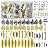 Fishing Spoons Rigs Spinner Blades Baits Kit, 150pcs Willow Colorado Blade Spin DIY Lure Making Supplies for Spinnerbait Bass Walleye Pike Spinner Rigs Making Accessories Set