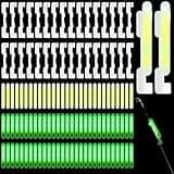 Soulchen 350 Pcs Clip on Fishing Glow Sticks Bulk for Rod Tips 1.5 Inch Mini Glow in The Dark Stick for Fishing Poles Green Small Fishing Glow Rods for Night Fishing