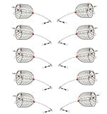 10Pcs/Pk Carp Fishing Bait Trap Cage Feeder Basket Holder Coarse Lure Feeder Carp Fishing Tackle Kit,Size L/M/S Available (M)