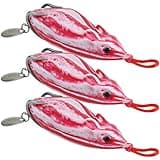 Aoutecen 3 Pack Snakehead Lure Bait, Soft Lure Bait, Fishing Supplies, Plastic, Approx. 7cm/2.8in, Approx. 55g