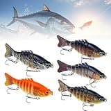 Robotic Fishing Lure, 2025 New 3D Swimming Bait for Freshwater and Saltwater, Fishing Gear Attracts Fishing Lures Walleye Trout Bass, Fishing Lures for Beginners, Amateurs and Professionals (5PCA)
