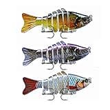 OriGlam 3pcs Multi-Jointed Swimbait Fishing Lures, Lifelike Segmented Bass Fishing Lure for Bass, Trout, Walleye, Salmon, Perch, Northern Pike, Muskellunge, Common Snook, Catfish