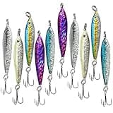 10pcs 6.5oz Fish WOW! Fish Metal Bait Jig 6-1/2oz Mega Live Lure with a Treble Hook -5 Colors-