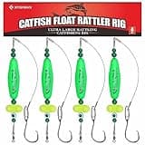 Catfish-Rig-for-Bank-Fishing-Catfishing-Tackle-Floats-with-Rattler-Santee Cooper Rig Equipment(Green-2.5 inch)