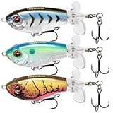 TRUSCEND Top Water Fishing Lures with BKK Hooks, Whopper Fishing Lures for Freshwater or Saltwater, Floating Lure for Bass Catfish Pike, Fishing Wobble Surface Bass Bait Teasers Fishing Gifts for Men