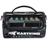 KastKing BaitSpace Line Management Bag, Fishing Line Storage Bag with Water Resistant Nylon, Clear View Window, Removable Divider for Up to 10 Spools, Tangle-free Leader Line Holder