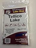 Kingfisher Map - Tellico Lake, Tennessee - Topographic Lake Map for Fishing, Boating, and Recreation