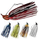 THKFISH Swim Jigs for Bass Fishing, Weedless Fishing Jig Lures, Finesse Tungsten Bass Jigs Head, Fishing Lure with Weed Guard Swim baits for Crappie Bass Trout, Freshwater Fishing Gear (5-Pack)