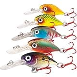 XBLACK Fishing Lures Kits, Crankbait with Hooks for Bass Trout, Bass Fishing Lures/Crappie Baits for Freshwater Saltwater, Topwater Fishing Gifts for Men Women