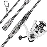 Sougayilang Fishing Rod and Reel Combo, Stainless Steel Guides Fishing Pole with Spinning Reel Combo for Bass Fishing-6'10'' with HJB3000