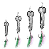 GaiRen Fishing Lures Gag Gift for Men, White Elephant Gift Father's Day Angler Fishermen Metal Luminous Long Casting Sequin Spoons Lures for Bass