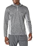 HUK Mens Coldfront Icon X Hoodie | Wind & Water Resistant Shirt, Overcast Grey Heather, Medium US