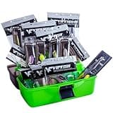 Vipfish Fishing Tackle Box Kit with Crankbaits, Frogs, Swimbaits, Spinnerbaits, Hooks, Weights, Beads, Plier – 303PCS Freshwater Fishing Lure Set for Bass Trout Walleye