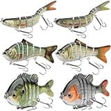 Fishing Lures for Freshwater and Saltwater, IEVEI Slow Sinking Most Lifelike Jointed Swimbait for Bass Trout Crappie Walleye Pike, Amazing Fishing Gifts for Men and Family Fishing