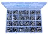 Freshwater Saltwater Fish Hooks Bulk Fishing Hooks Set Worm Catfish Hooks Fish Gear Equipment Supplies(400 PCS)