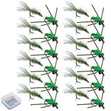 Goture 12pcs Damselfly Dragonfly Dry Wet Flies Streamers Nymphs Fly Fishing Assortment Kit for Trout Bass Salmon Steelhead Bluegill Pike Carp, Fishing Gifts for Men