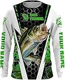 Personalized Bass Fishing Long Sleeve Shirts for Men