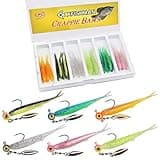 Crappie-Baits- Plastics-Jig-Heads-Kit-Shad-Minnow-Fishing-Lures-for Crappie-Panfish-Bluegill-40-Piece Kit - 30 Bodies- 10 Crappie Jig Heads (Crappie Minnow 40 pc. KIT Combo 2)