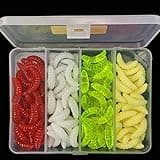 OriGlam 100pcs Fresh Water Fishing Bait, Soft Plastic Worms, Bass Fishing Worms, Soft Bait Shad Fishing Lures, Worm Baits
