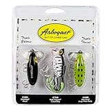Arbogast Triple Threat Fishing Lure, Includes 2 Jitterbug Lures and 1 Hula Popper Lure, Freshwater Fishing Lures and Accessories