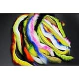 Tigofly 10 Colors Double Color Rabbit Zonker Strips 5/32" 4mm Width Steelhead Bass Streamers Fly Tying Materials